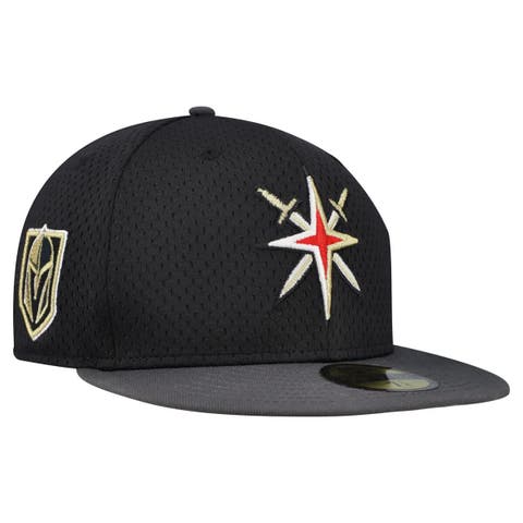 Men's New Era Black/Gray Vegas Golden Knights Mesh Crown Two-Tone 59FIFTY Fitted Hat