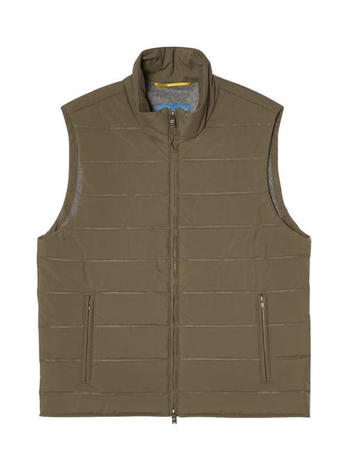 Robert Talbott Driver Quilted Vest In Green
