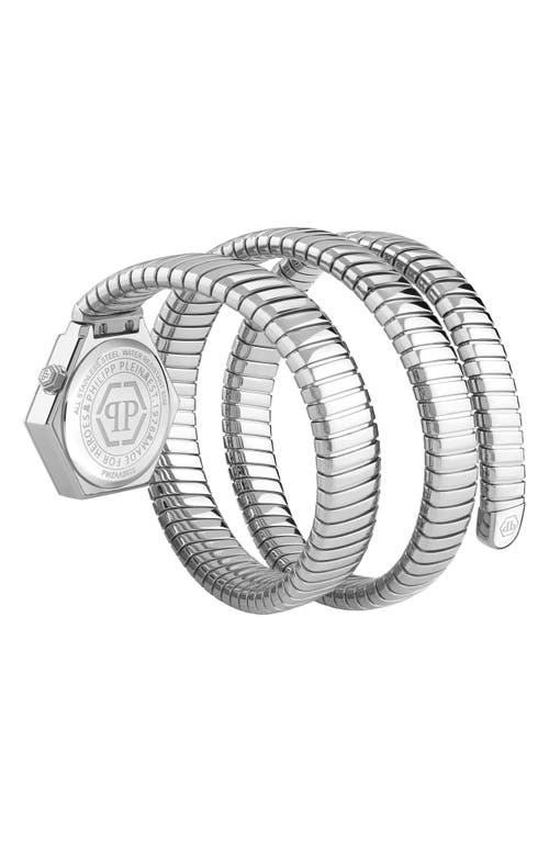 PHILIPP PLEIN PHILIPP PLEIN $NAKE HEXAGON CRYSTAL BRACELET WATCH, 28MM