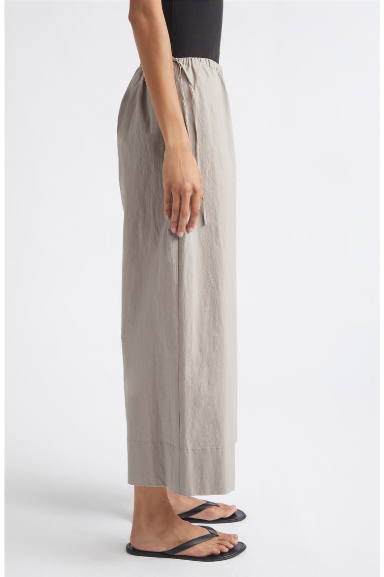 Technical Wide Leg Organic Cotton Blend Pants, Alternate, color, GREY STONE