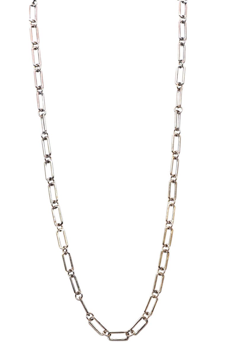 Armenta Romero Sterling Silver Paperclip Chain Necklace, Main, color, Silver