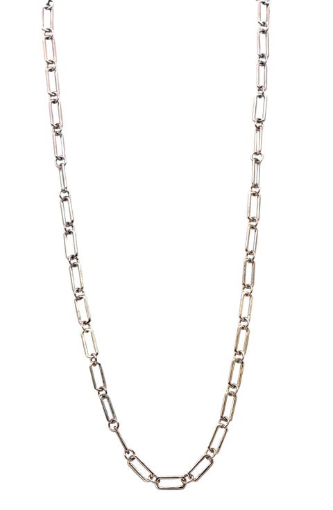Romero Sterling Silver Paperclip Chain Necklace