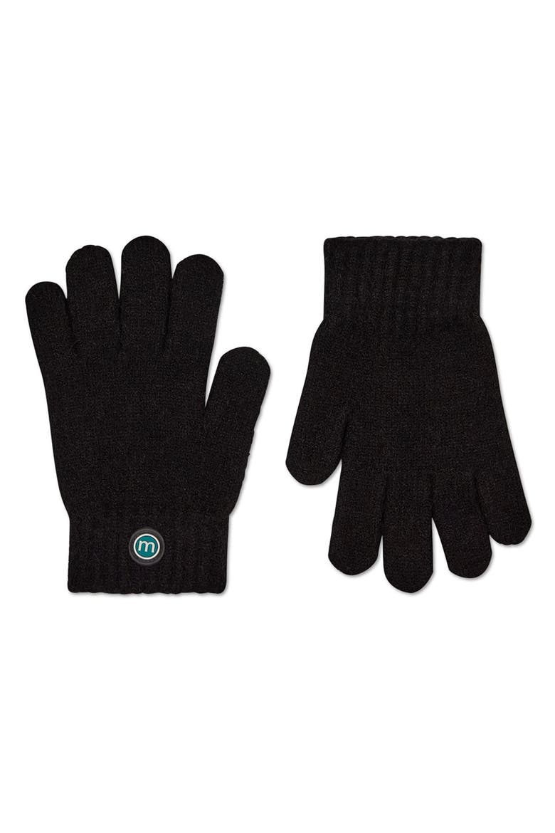 Kids' Knit in Bow Gloves, Main, color, Black