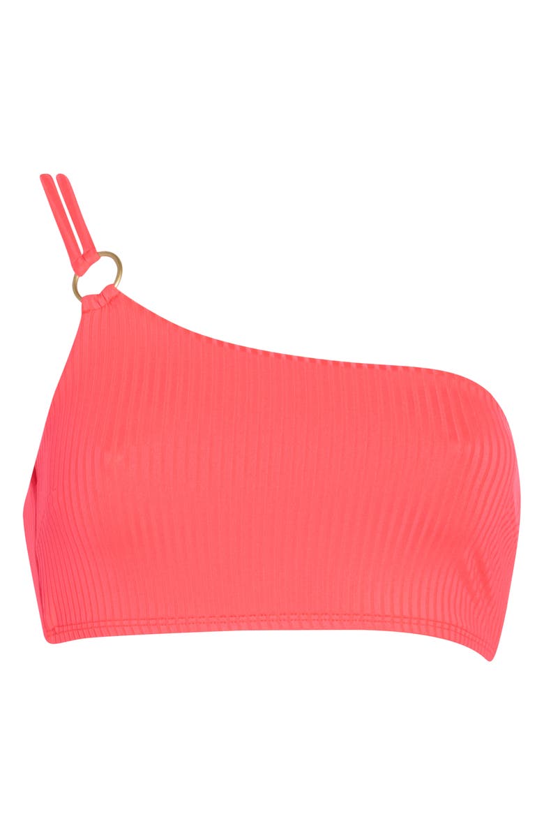 Vitamin A<sup>®</sup> Cosmo One-Shoulder Bikini Top, Alternate, color, Coral