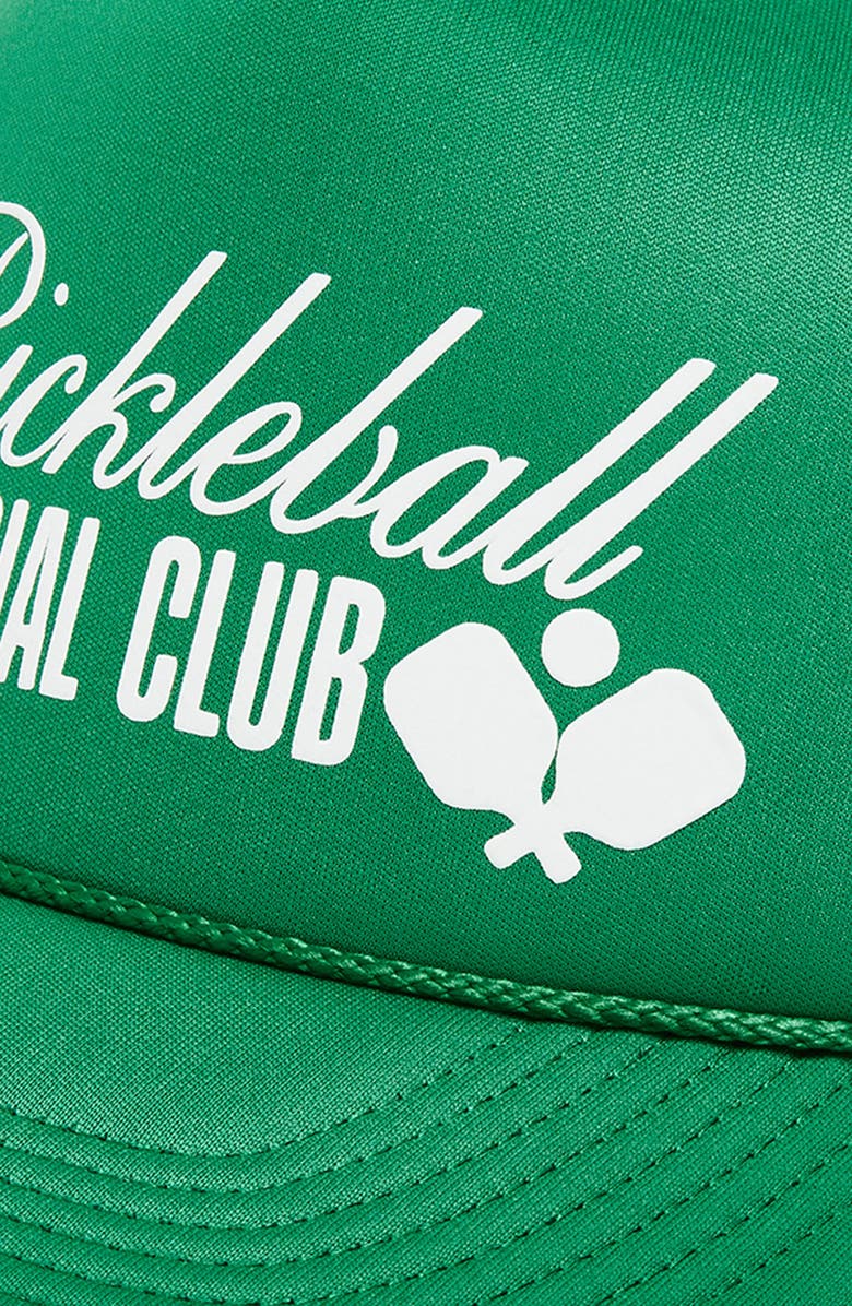Local Beach Pickleball Social Club Trucker Hat, Alternate, color, Green/ White