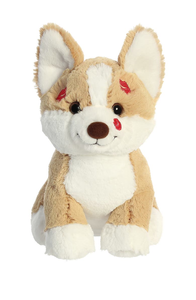 Aurora World Toys 8.5" Smoochies Corgi Plush, Main, color, 