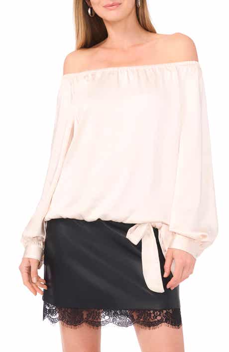 Vince Camuto Off the Shoulder Satin Top
