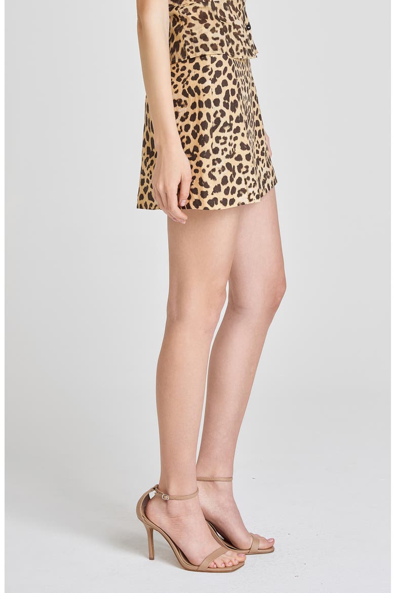 Kit Leopard Linen Blend Skort, Alternate, color, LEOPARD
