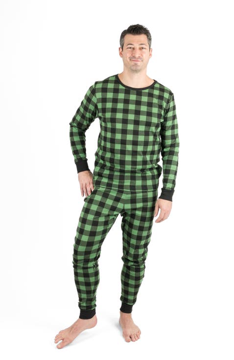 Men's Cotton Plaid Matching Family Holiday Pajamas