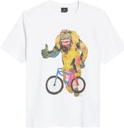 PS Paul Smith Regular Fit Bike Monster Organic Cotton Graphic T-Shirt