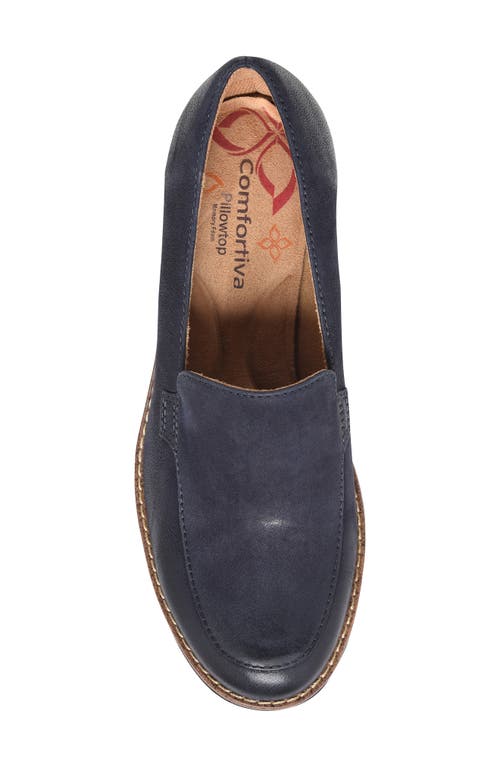 Comfortiva Farland Wedge Loafer In Sky Navy