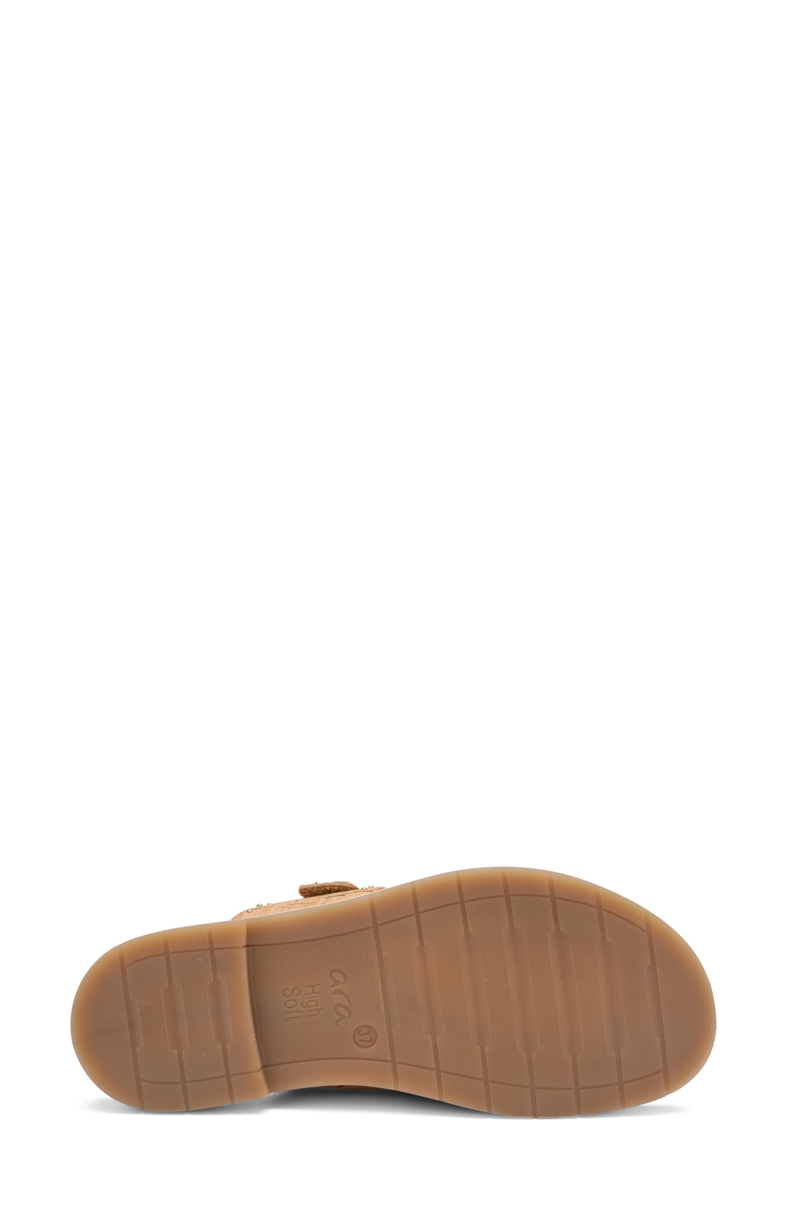 ara Elm Studded Buckle Strap Slide Sandal, Alternate, color, Natural