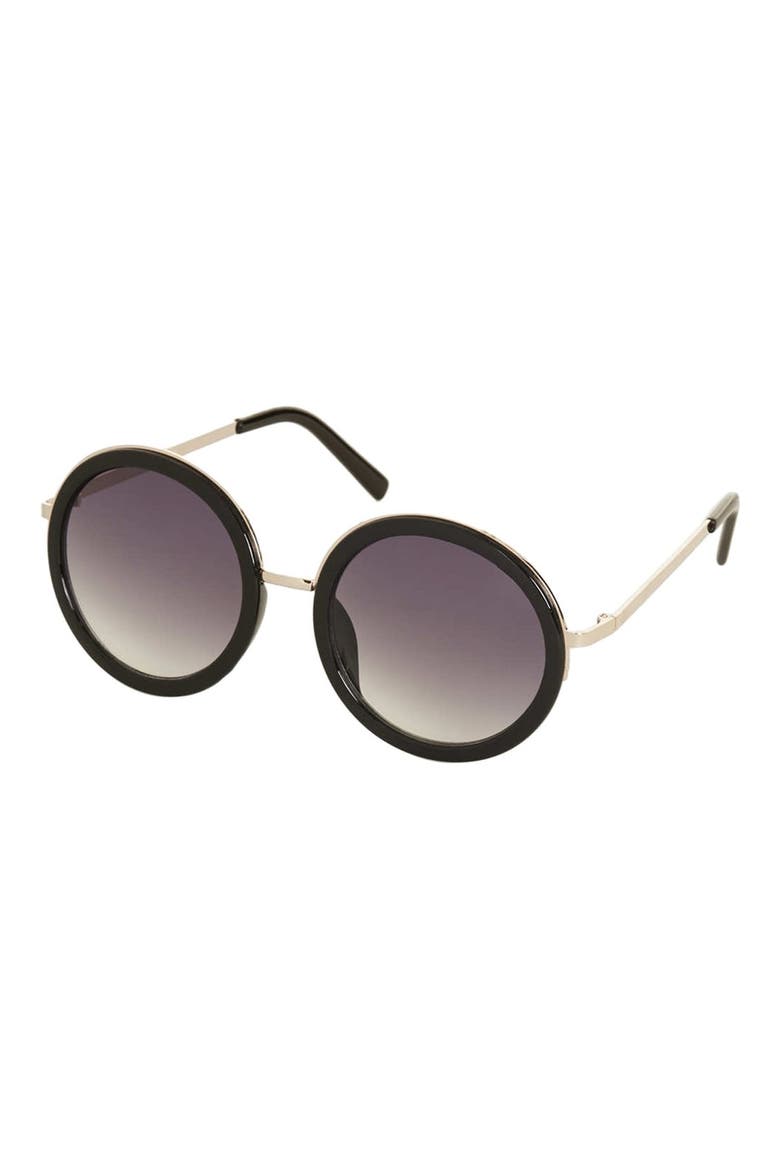 'Lolita' 50mm Round Sunglasses, Main, color, BLACK