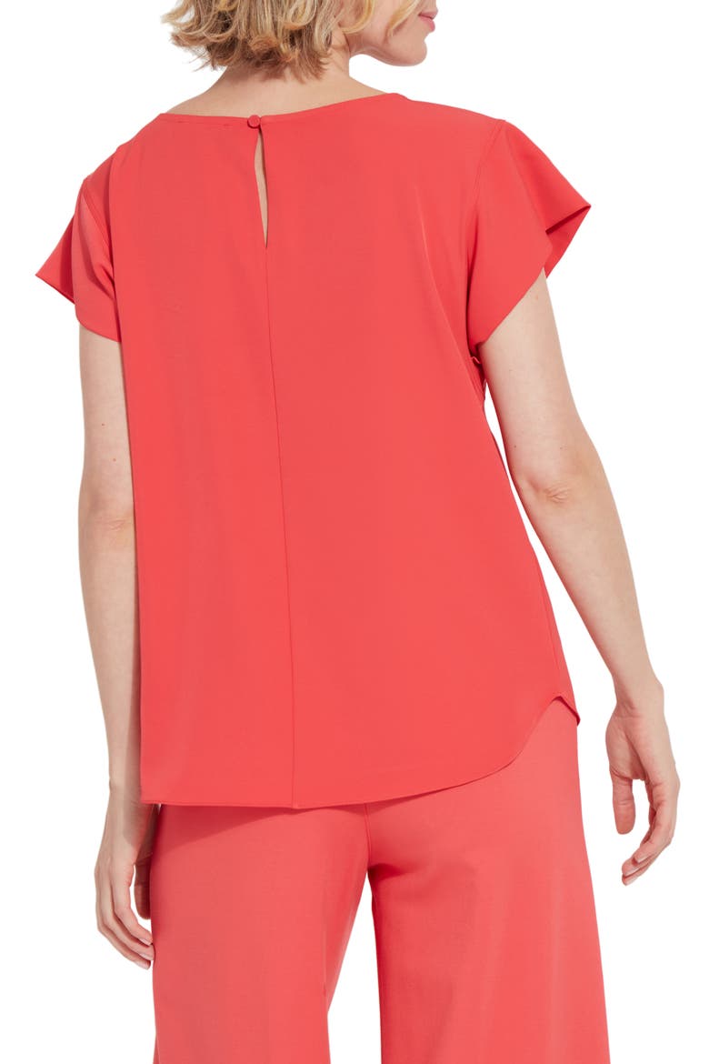 Melodie Boat Neck Woven Top, Alternate, color, FUNKRED
