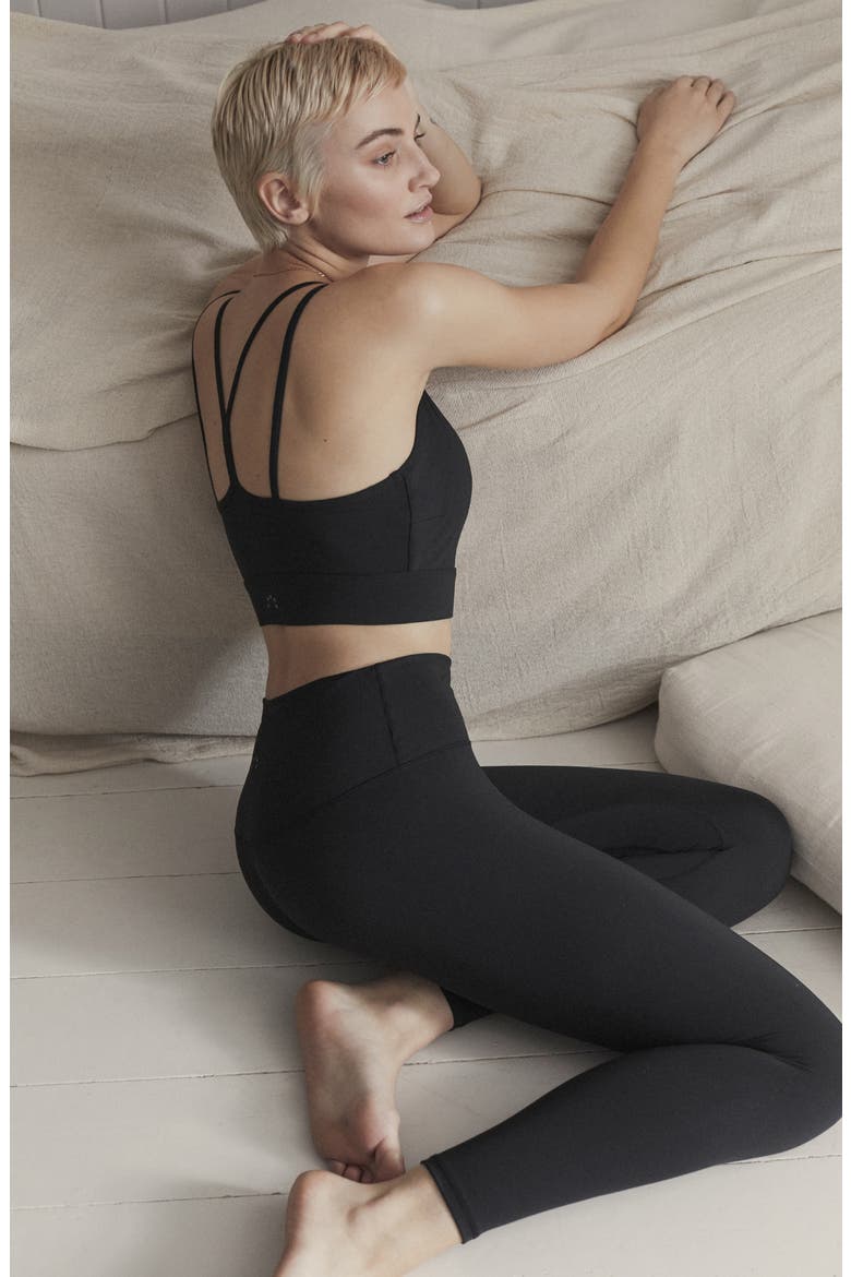 Whitley High Waist Ankle Leggings, Alternate, color, BLACK
