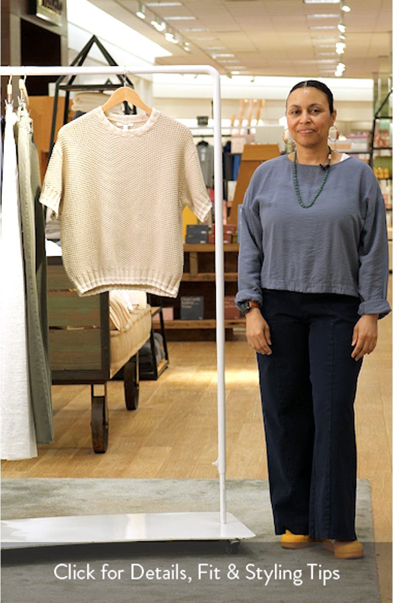 Ann Marie Short Sleeve Cotton Sweater, sales video thumbnail