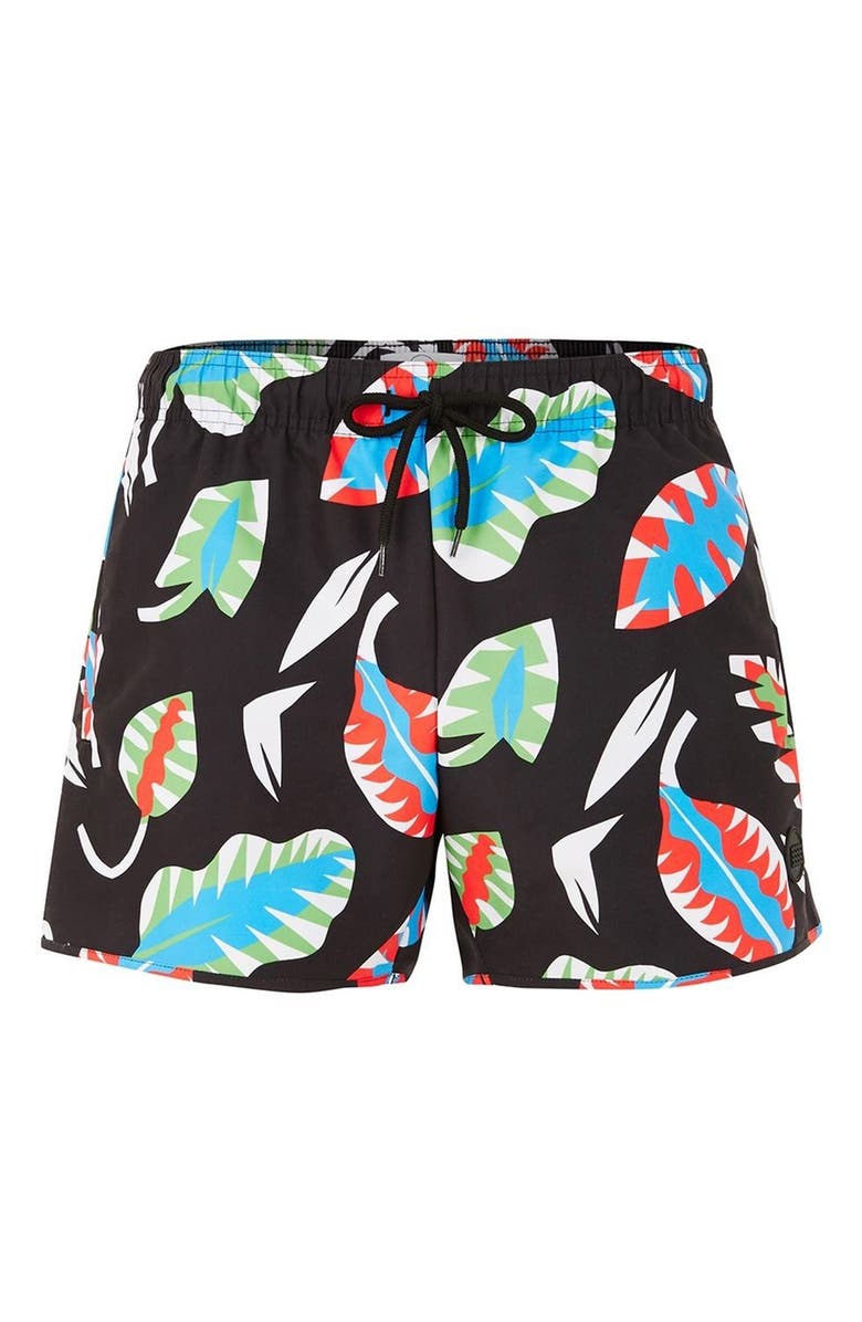 Topman Print Swim Trunks, Alternate, color, 