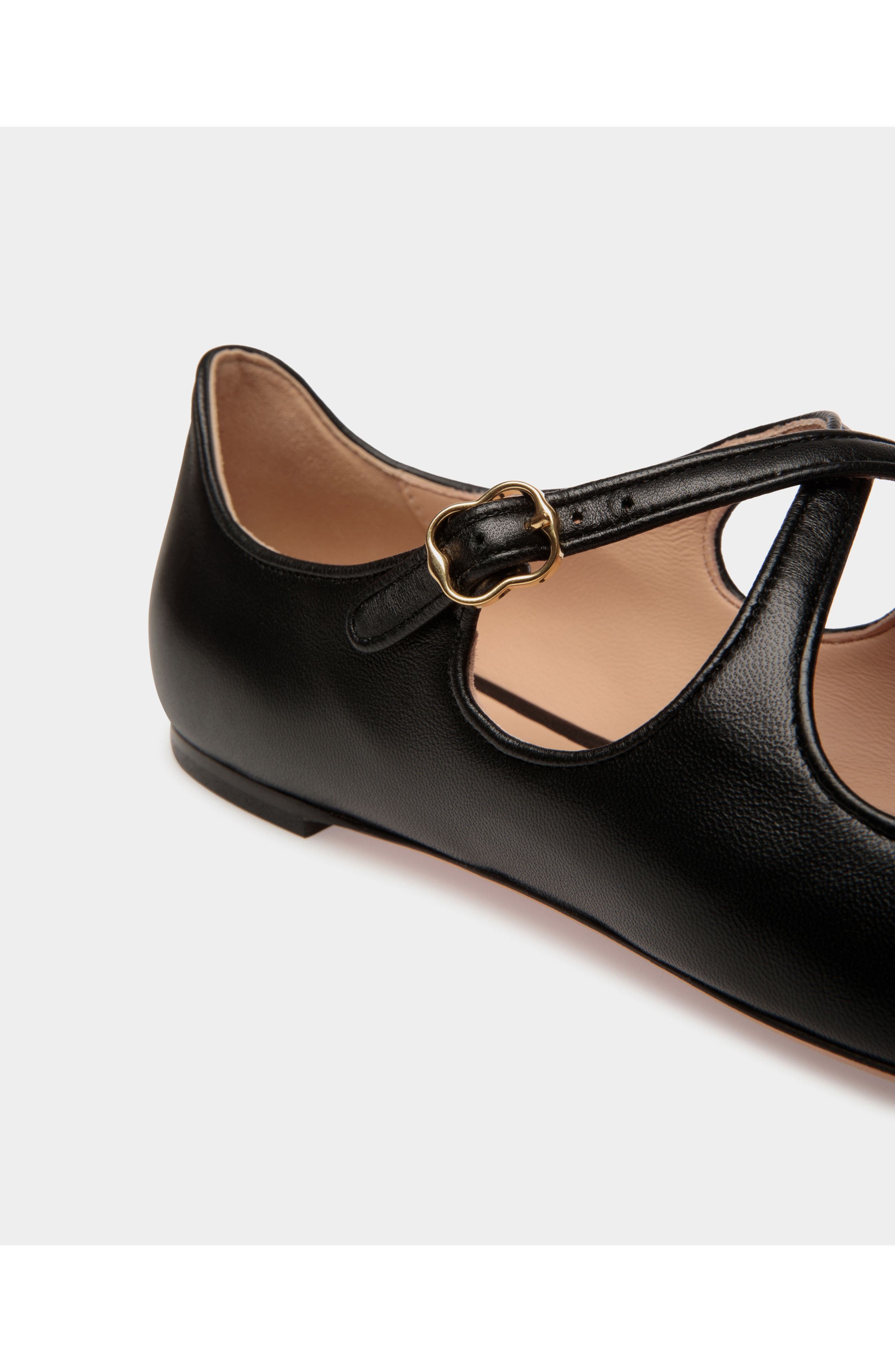 Bally rina Flat in Lamb Nappa Leather, Alternate, color, 