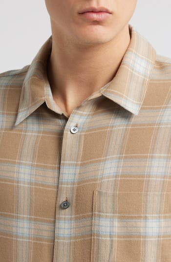 Plaid Button-Up Shirt