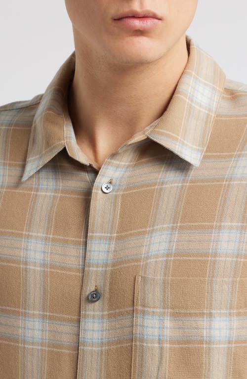 Frame Plaid Button-up Shirt In Brown