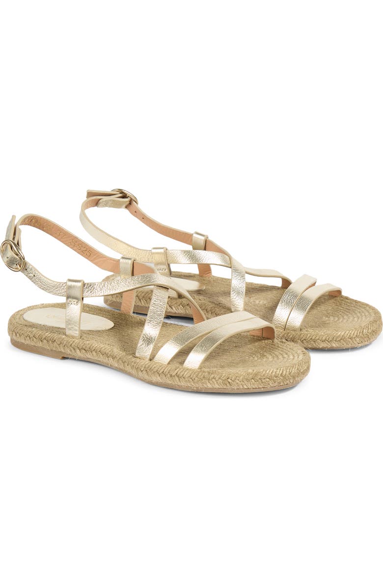 LK Bennett Indie Espadrille Sandal, Main, color, Gold