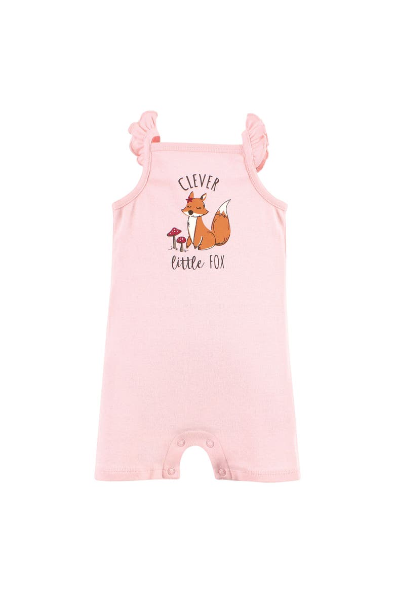 Organic Cotton Romper Twin Pack, Alternate, color, Woodland Alphabet