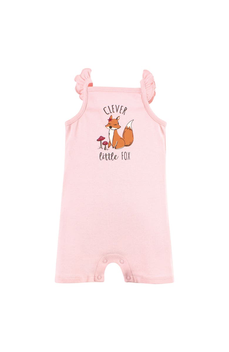 Touched by Nature Organic Cotton Romper Twin Pack, Alternate, color, Woodland Alphabet