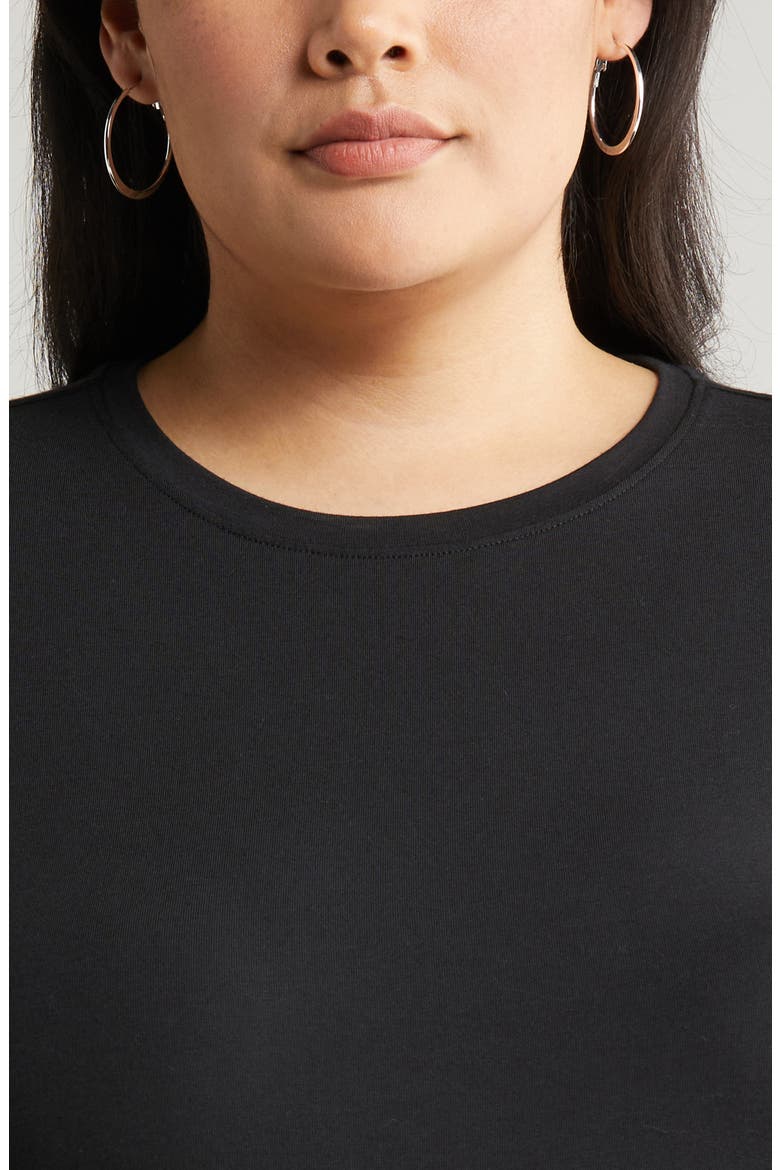 Crewneck T-Shirt, Alternate, color, BLACK