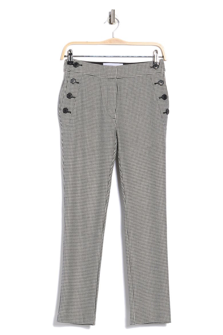 Kelis Houndstooth Sailor Pants, Alternate, color, BLACK/ WHITE