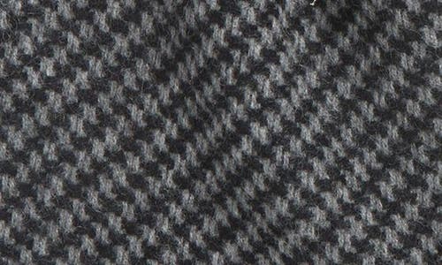 Andrew Stewart Houndstooth Cashmere Scarf In Gray