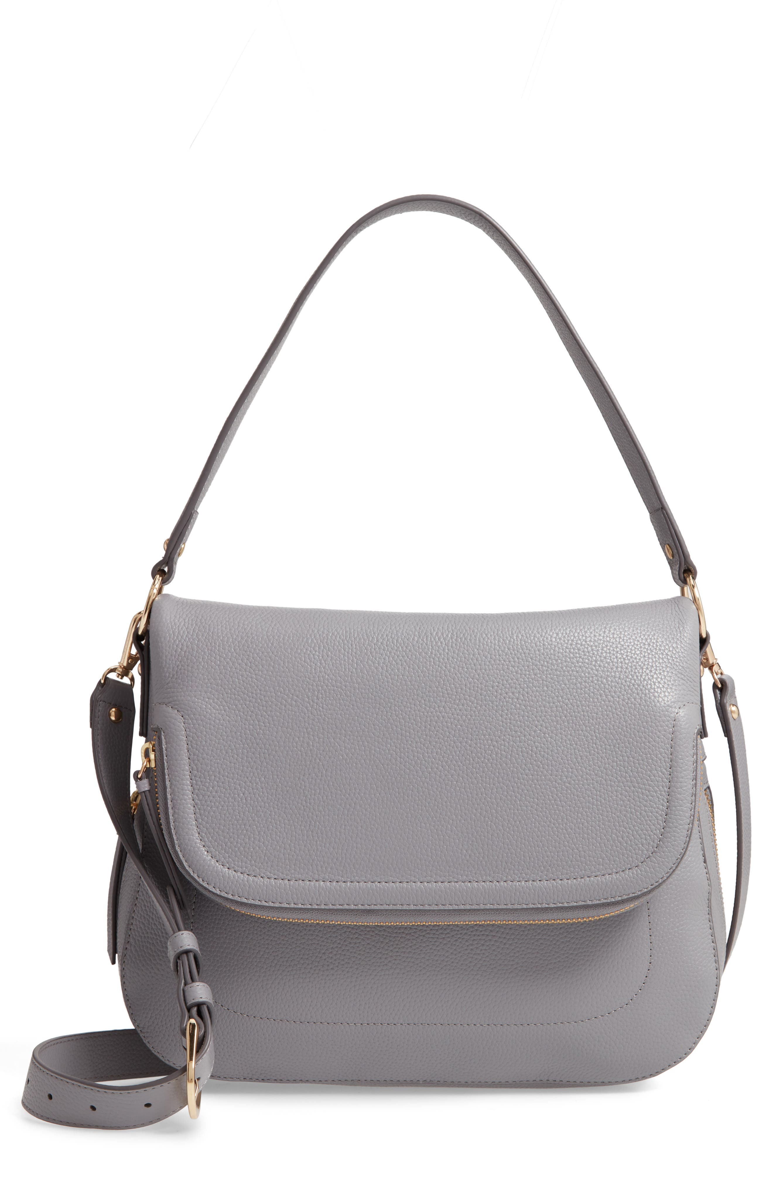Bella Leather Crossbody Bag, Main, color, GREY FILIGREE