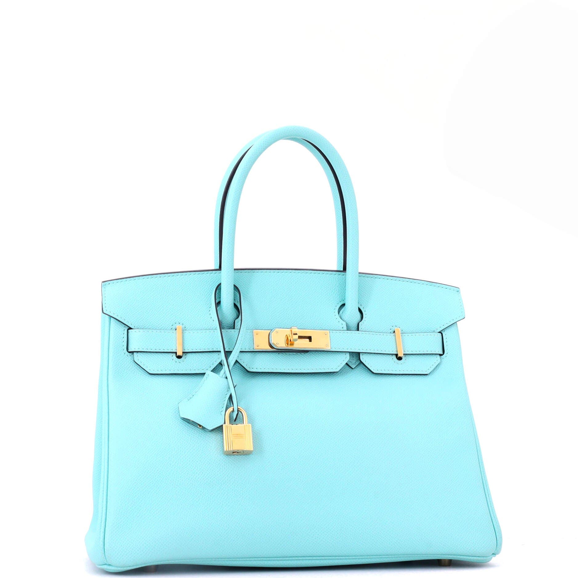 Birkin Handbag Blue Epsom with Gold Hardware 30, Alternate, color, Blue
