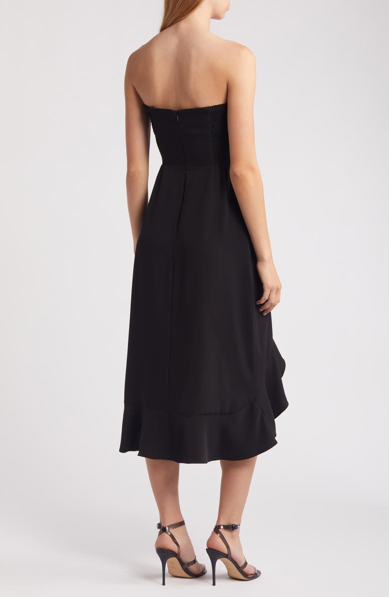 Amanda Uprichard Mally Strapless High-Low Dress, Alternate, color, 