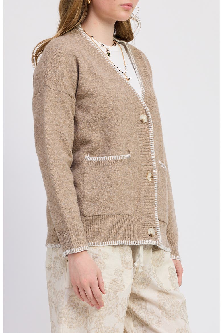 Valerie Oversize Cardigan, Alternate, color, TAUPE