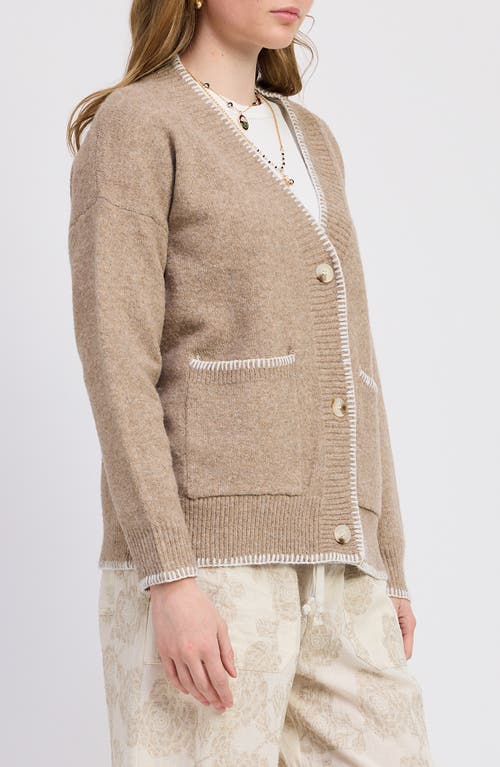 Jacquie The Label Valerie Oversize Cardigan In Brown