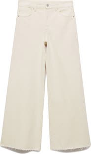 MANGO Mid Rise Culotte Jeans
