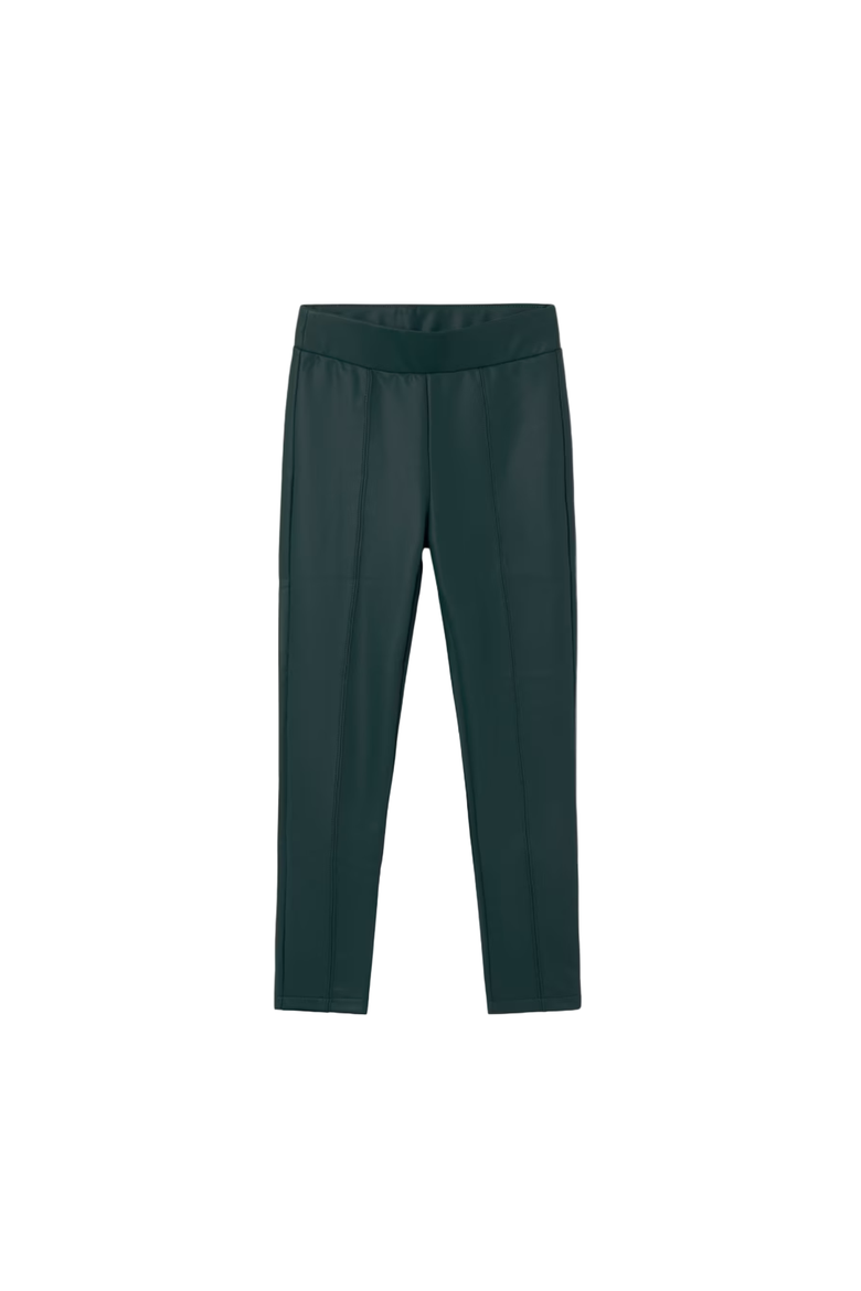 Faux Leather Leggings, Main, color, Dark Green