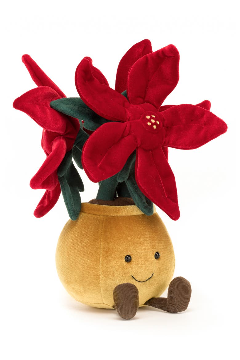 Amusable Poinsettia Plush Toy, Main, color, MULTI
