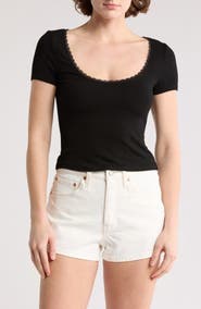 Elodie Lace Trim T-Shirt