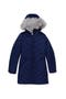 Girls Water Resistant Velour Parka