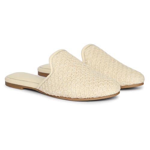 Jelavu Andrea Raffia Slip-on Mule In Bone
