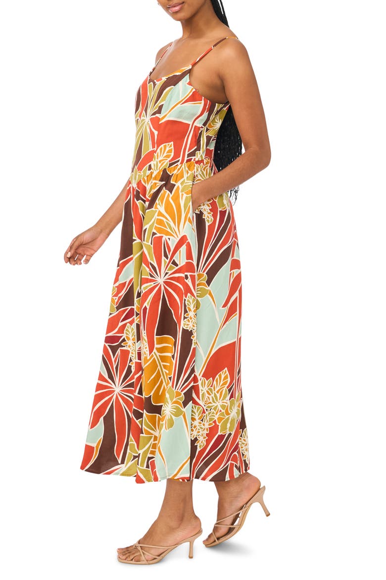 Drop Waist Maxi Sundress, Alternate, color, CANYON SUNSET