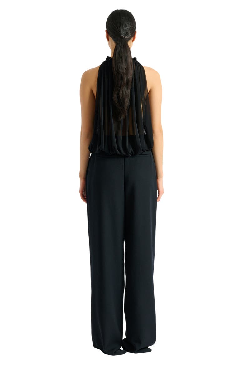 Sleeveless muslin top, Alternate, color, black