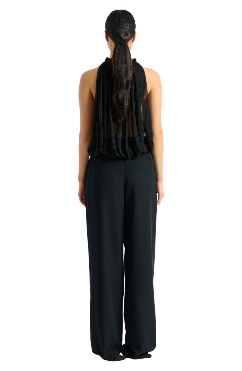 Balmain Sleeveless muslin top, Alternate, color, Black