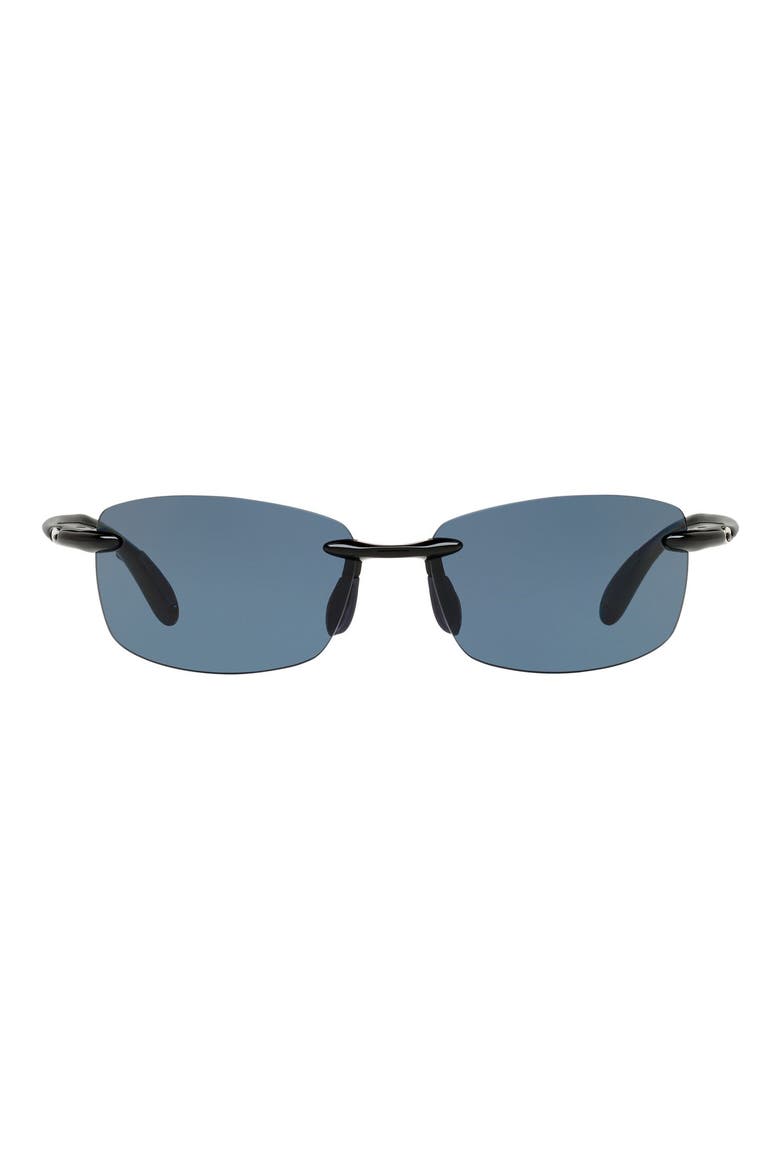 60mm Polarized Sunglasses, Main, color, BLACK