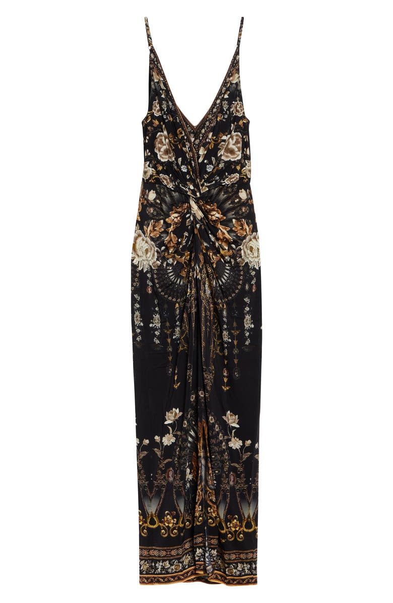 Camilla Flamenco Folklore Print Strappy Twist Front Jersey Maxi Dress, Alternate, color, Flamenco Folklore