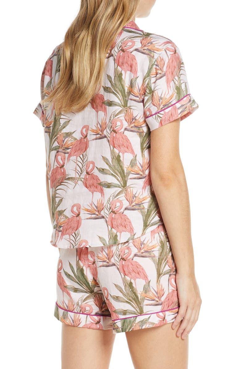The Lazy Poet Nina Linen Short Pajamas, Alternate, color,