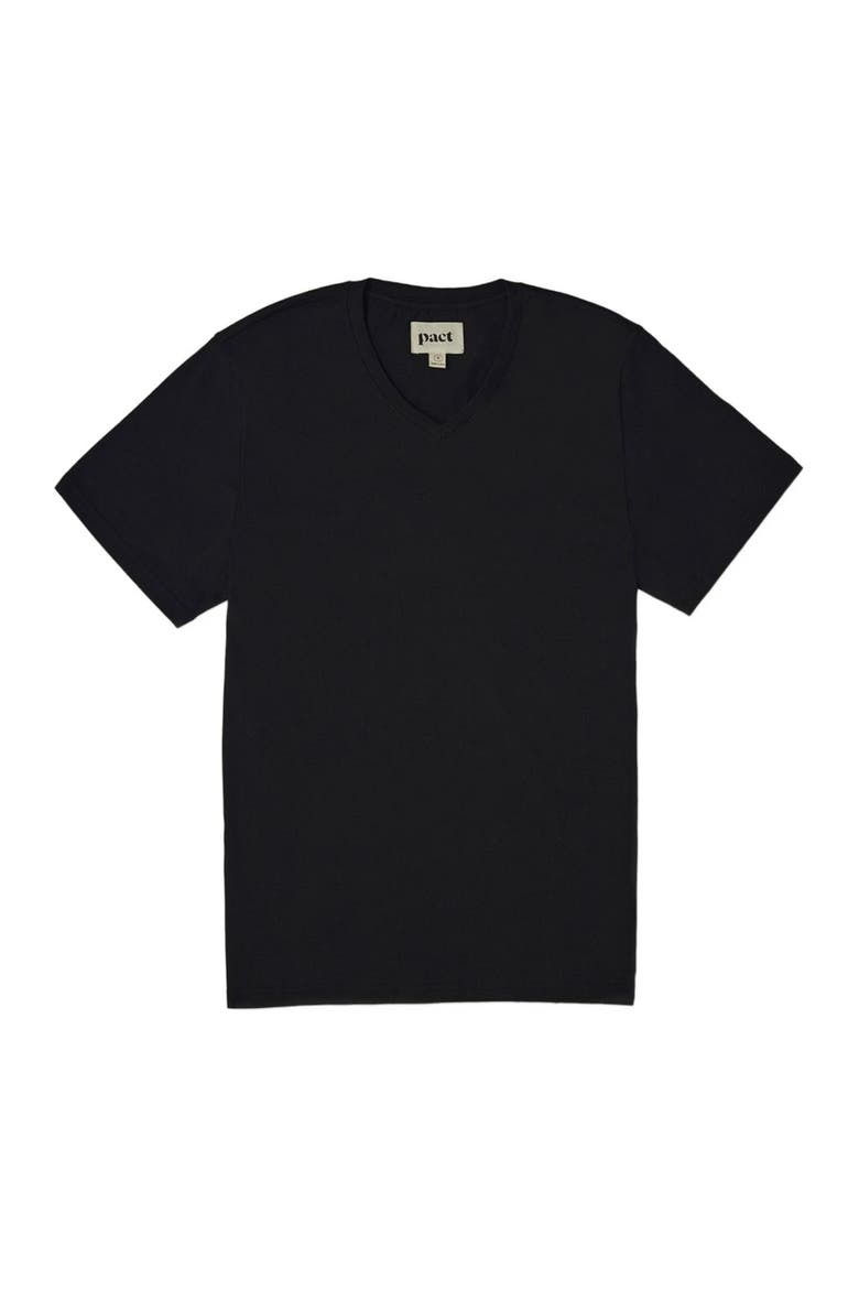 Organic Softspun V-Neck Tee, Alternate, color, Black