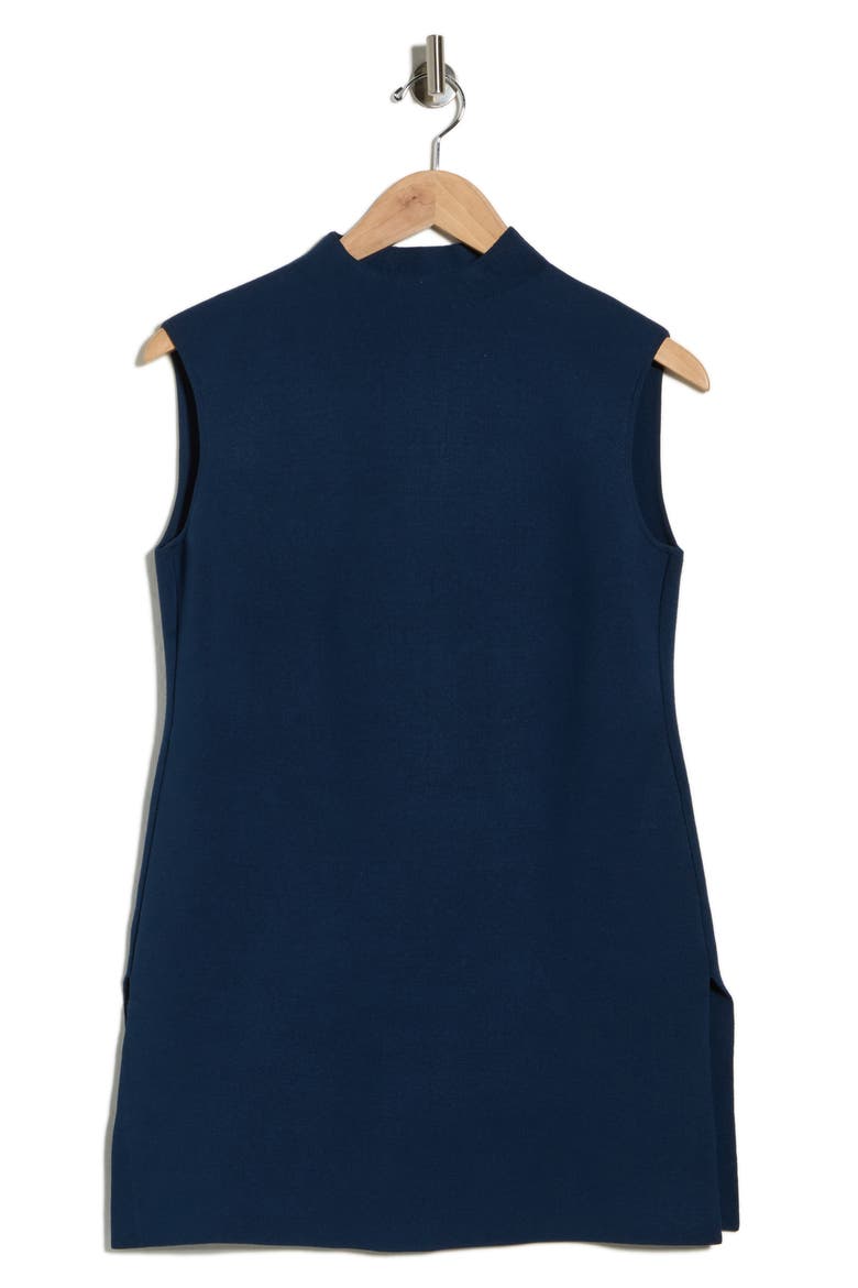 Matte Crepe Sleeveless Top, Alternate, color, LIDO BLUE