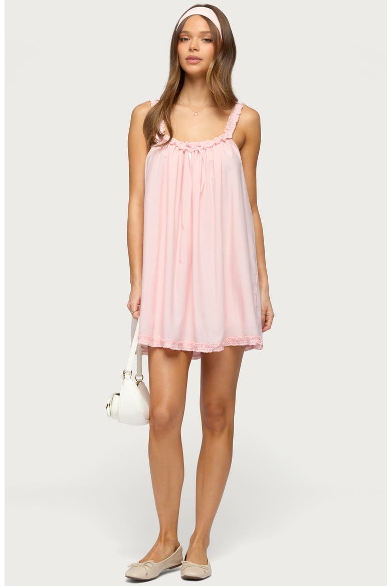 Christena Ruffle Minidress, Alternate, color, LIGHT-PINK
